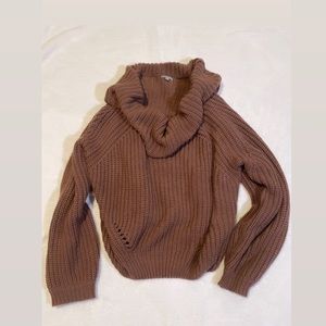 Oversized off the shoulder sweater